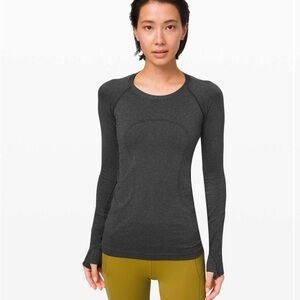 Lululemon NWOT Swiftly Speed LS Shine Black 12